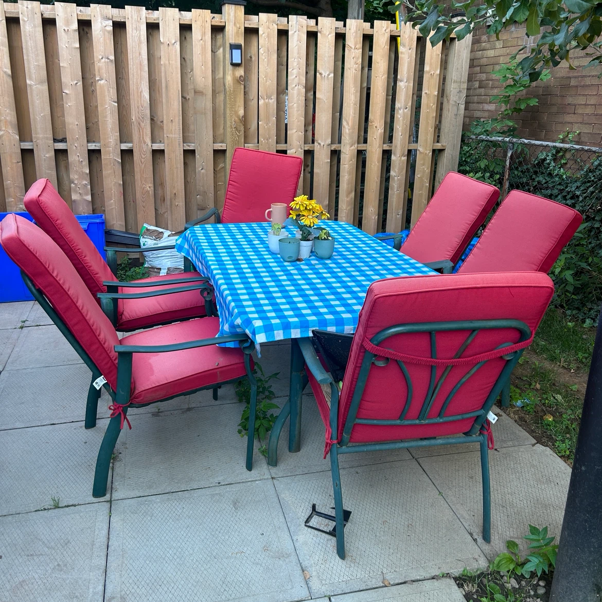 Patio Dining Set with Table and 6 Chairs