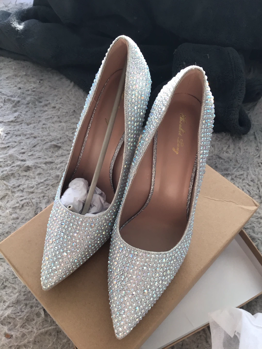 Sparkly Pointed Toe Stiletto Heels - photo 2