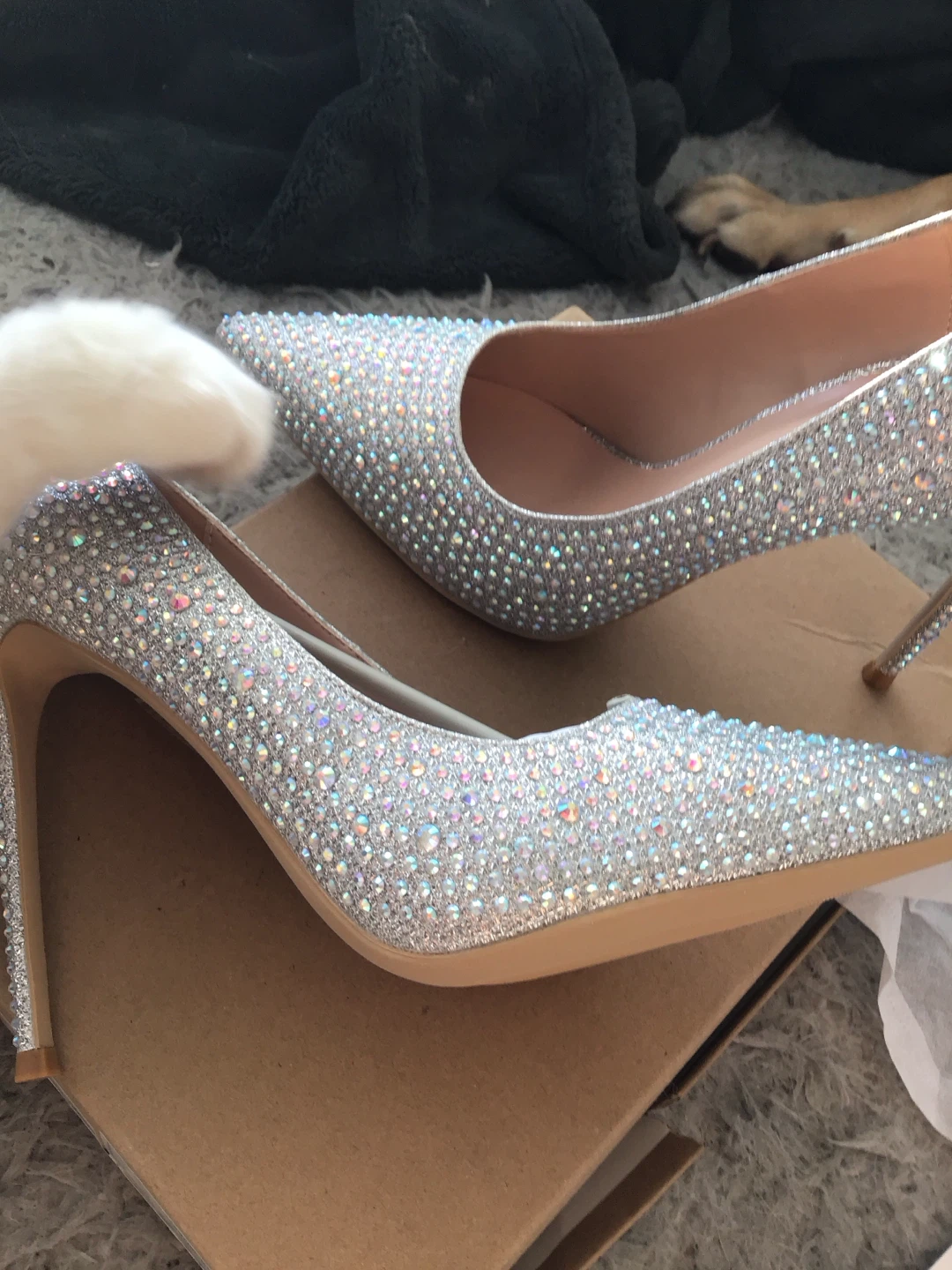 Sparkly Pointed Toe Stiletto Heels - photo 4