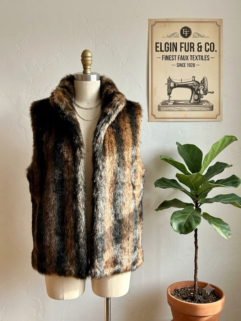 Brown Faux Fur Vest