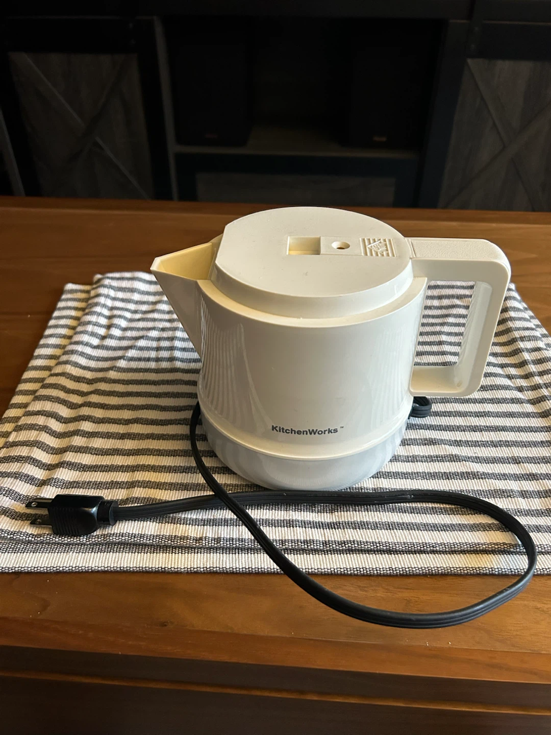 KitchenWorks White Electric Kettle