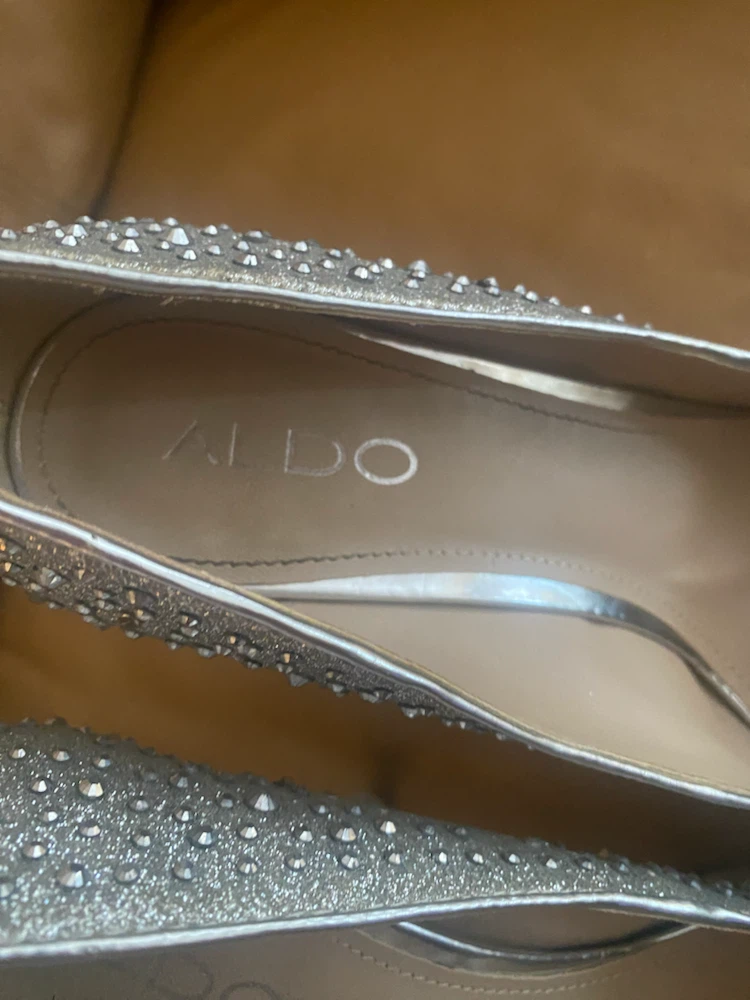 ALDO Silver Glitter Heels - photo 5