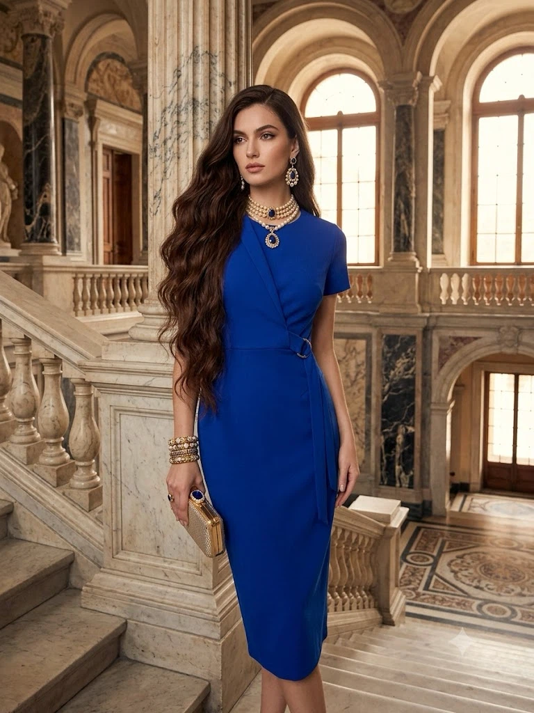 Enfocus Studio Blue Dress Size 6