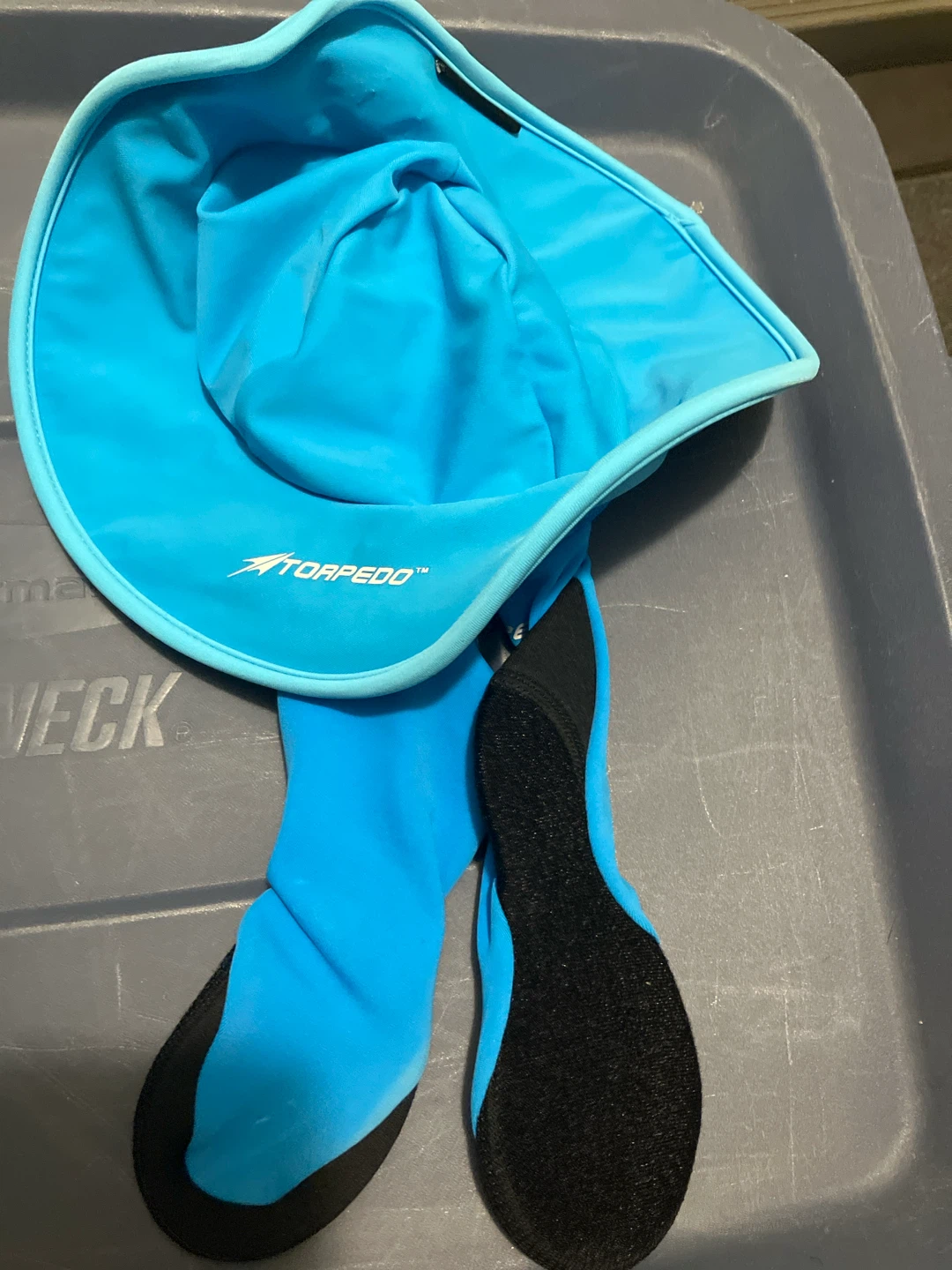 Torpedo Blue Water Shoes and Hat Set
