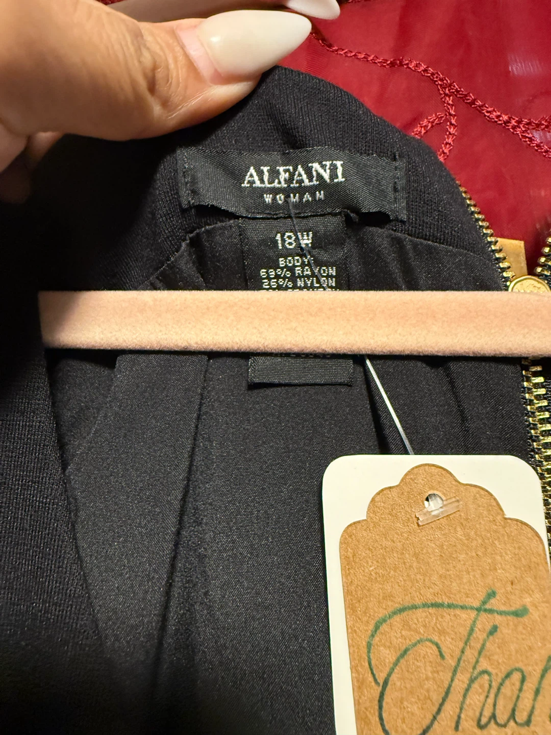 Alfani Woman Black Sleeveless Sheath Dress with Gold Buckle Belt - photo 4