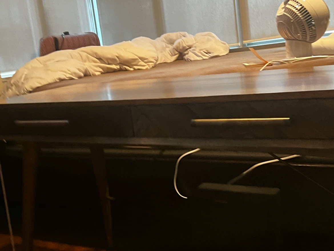 Wooden Desk with Two Drawers - photo 5