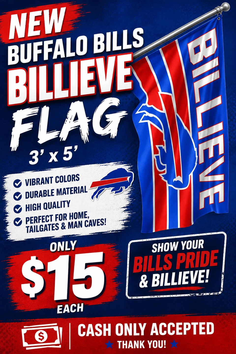 Buffalo Bills Billieve Flag