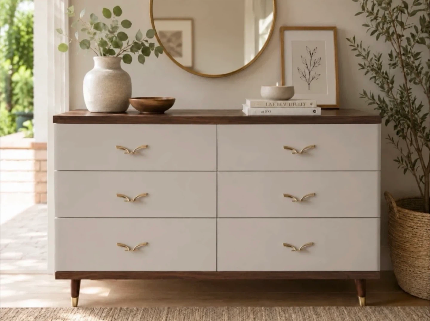 ✨ Refinished Walnut Dresser ✨