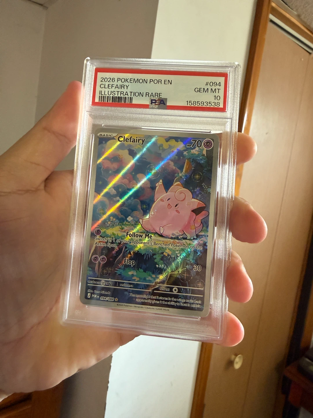 2026 Pokemon Clefairy Illustration Rare Card #094 GEM MT 10