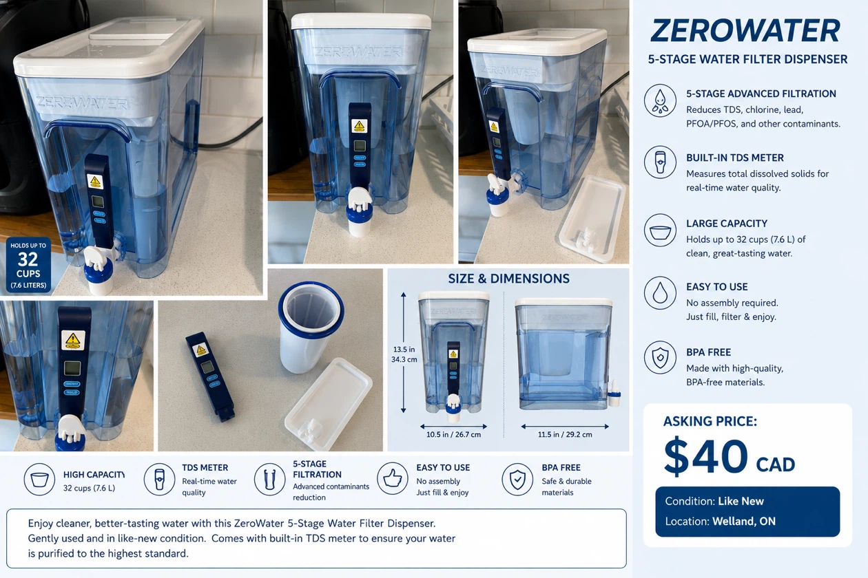 Zerowater 5-Stage Water Filter Dispenser with TDS Meter