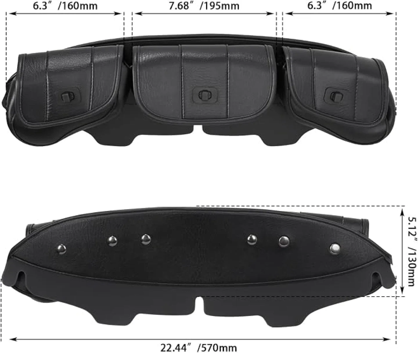 3 Pocket Fairing Pouch Bag for Harley Touring 1996-2013 - photo 3