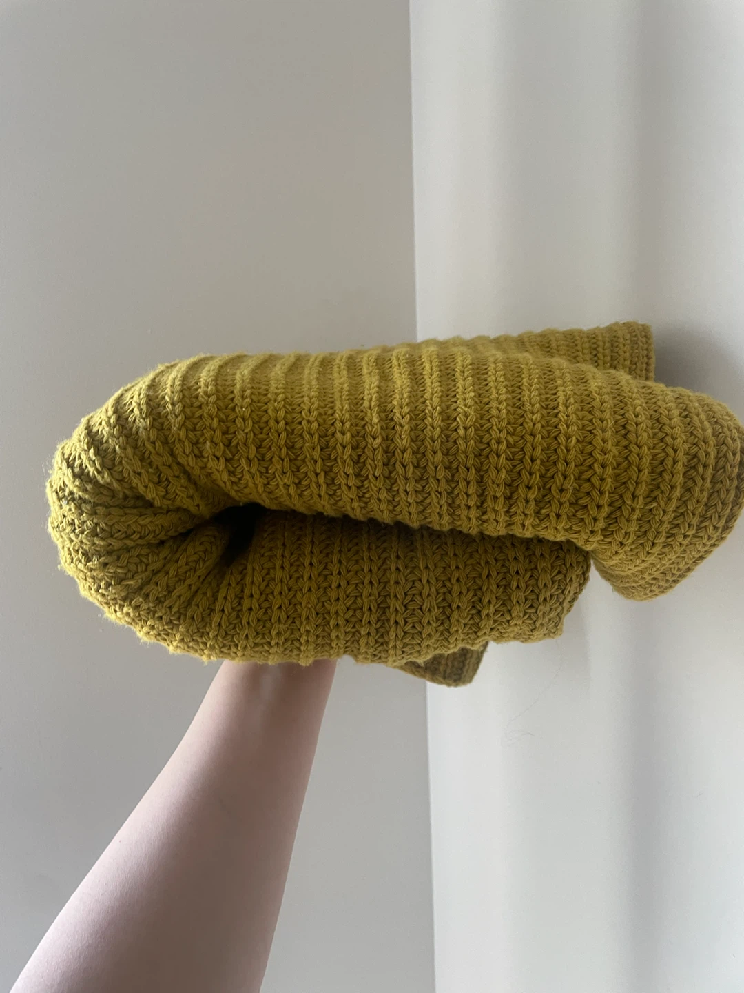 NWOT mustard yellow OUI blanket