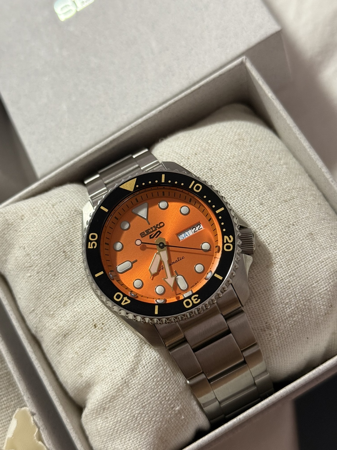 Seiko 5 Automatic Orange Dial Dive Watches