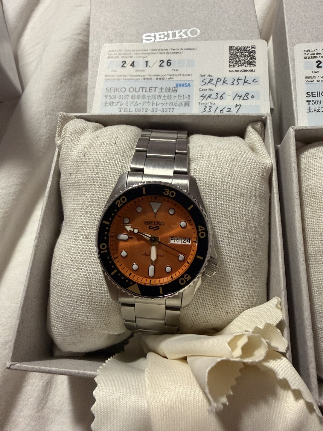 Seiko 5 Automatic Orange Dial Dive Watches - photo 2