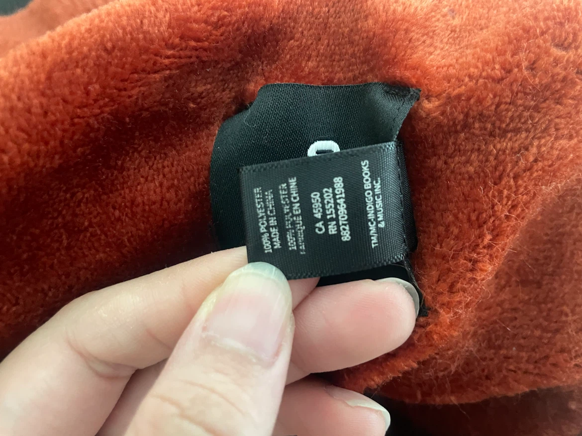 NWOT Indigo Orange Faux Fur blanket - photo 3