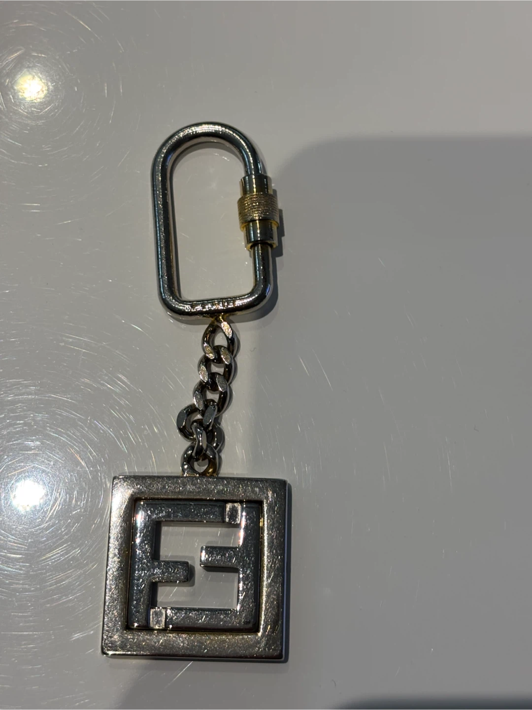 Fendi 1980s Vintage Logo Metal Key Chain Unisex Bag - photo 2
