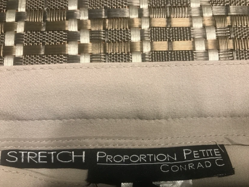 Conrad C Stretch Proportion Petite Beige Formal Pants - photo 5