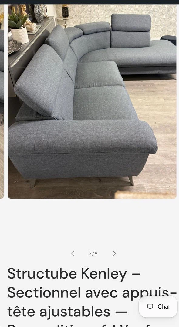 Structube Kenley Sectional with Adjustable Headrests - photo 3