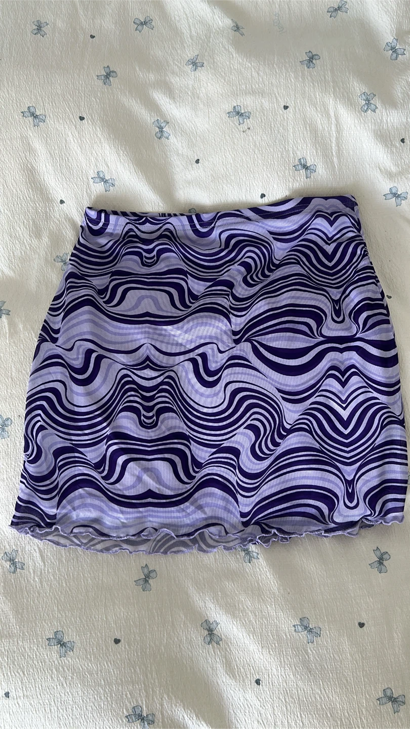 Purple Swirl Mini Skirt