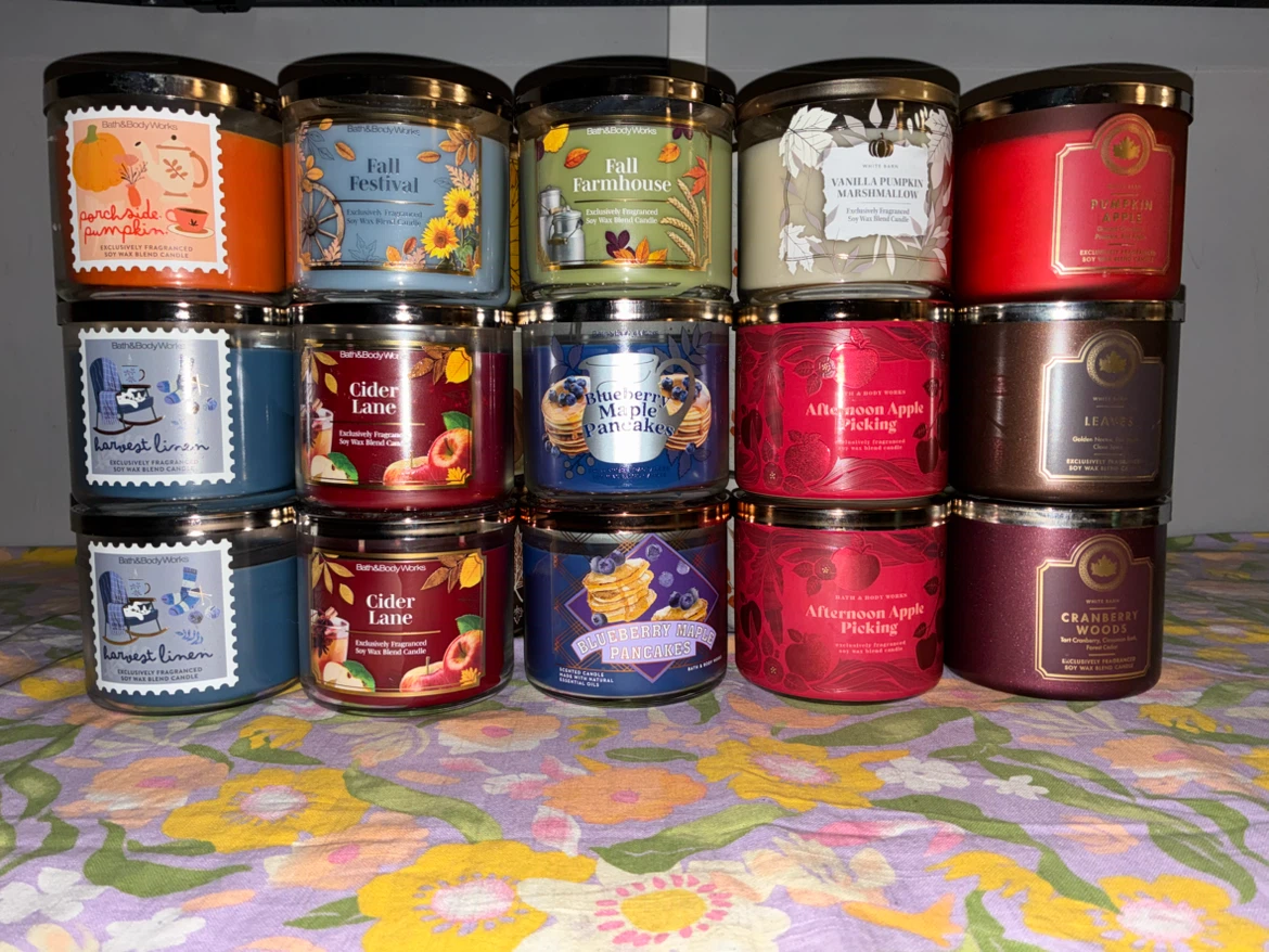 Assorted Fall Bath & Body Works 3-Wick Candles - photo 2
