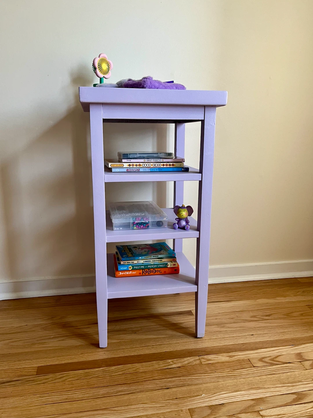 Purple 4-Tier Shelf Unit