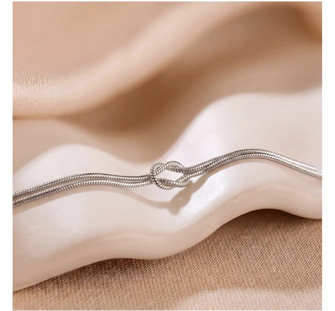 Kloudy Forever Knot Bracelets - Set of 2 (Silver & Gold) - photo 4