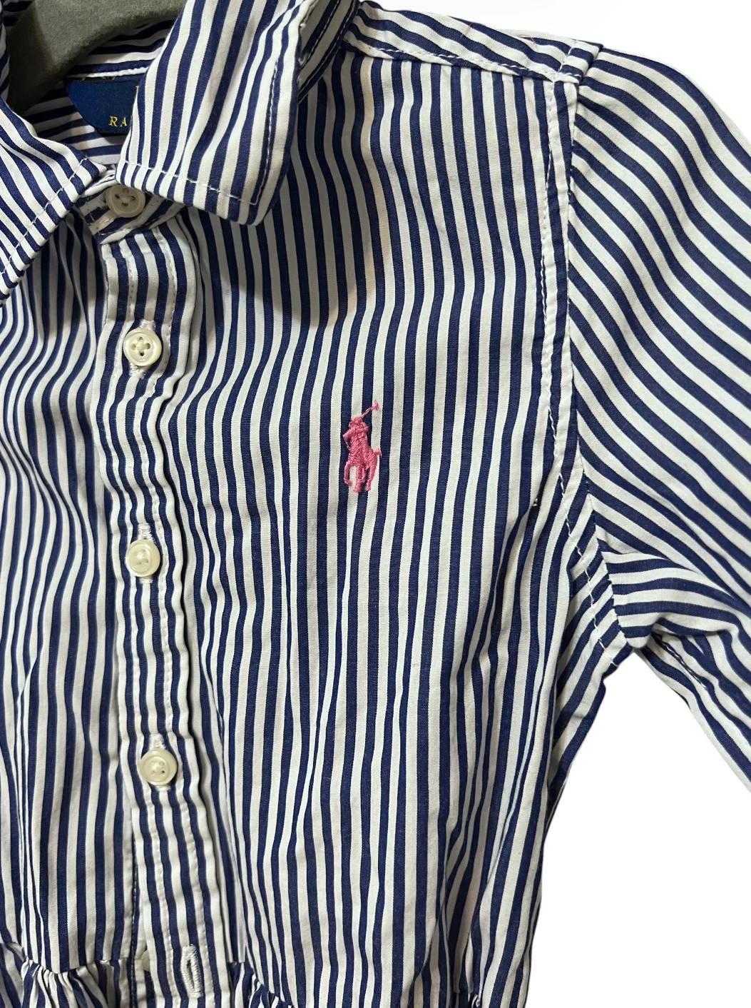 Girls Ralph Lauren Striped Shirt Dress – Size 3T | Like New - photo 3