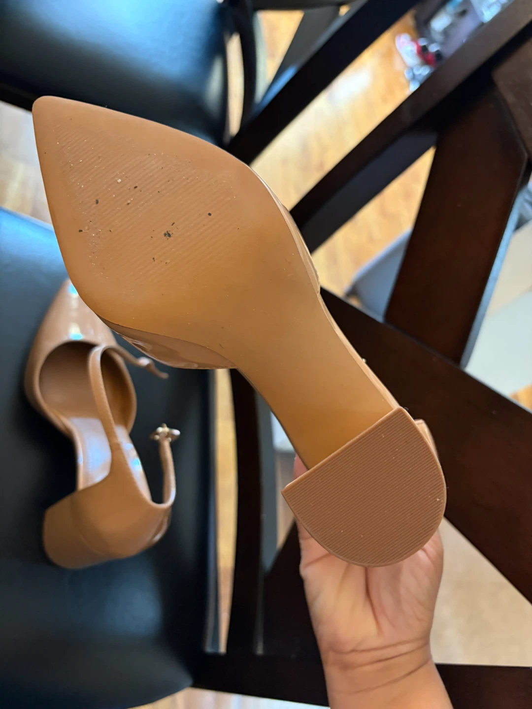 NORDSTROM Patent Leather Heels with Ankle Strap - photo 2