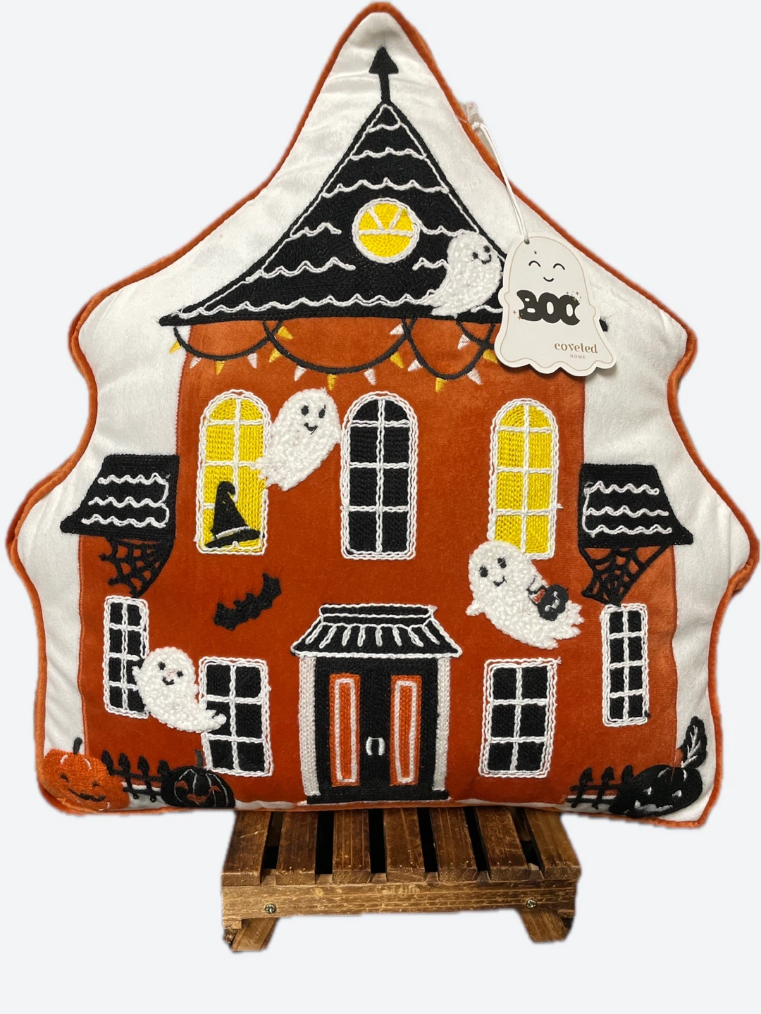 Halloween Haunted House Pillow