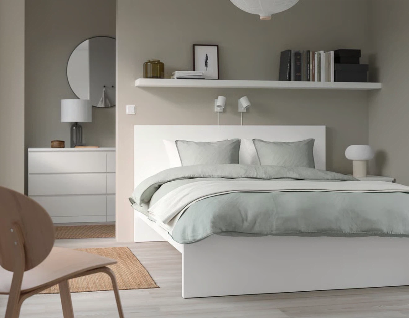 New IKEA MALM Bed Frame with Luroy Slatted Bed Base - White - photo 2