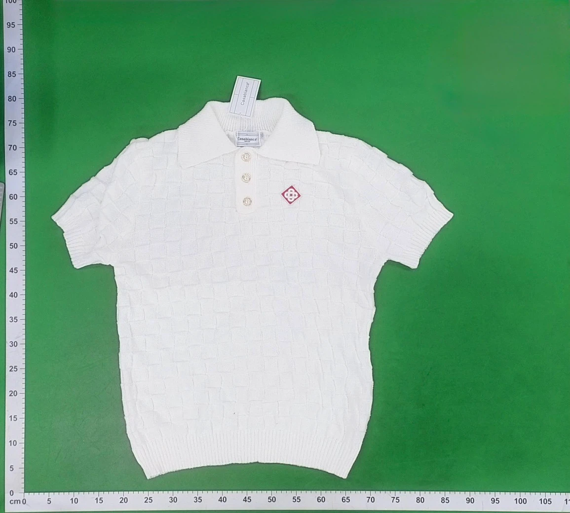 Casablanca Knit Polo Shirt - White - photo 2