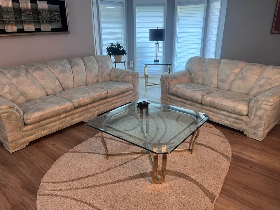 Vintage Sofa and Loveseat Set with Coffee Table