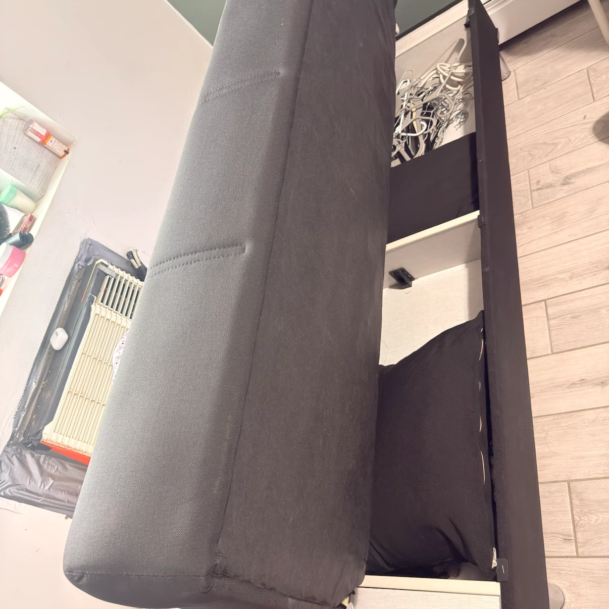 Black Futon Sofa Bed - photo 2