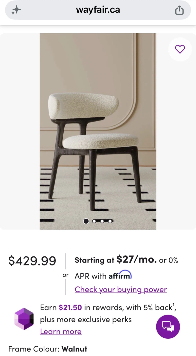 6 Brand New Wayfair Bouclé Dining Chairs – Save Over $1,400! - photo 4