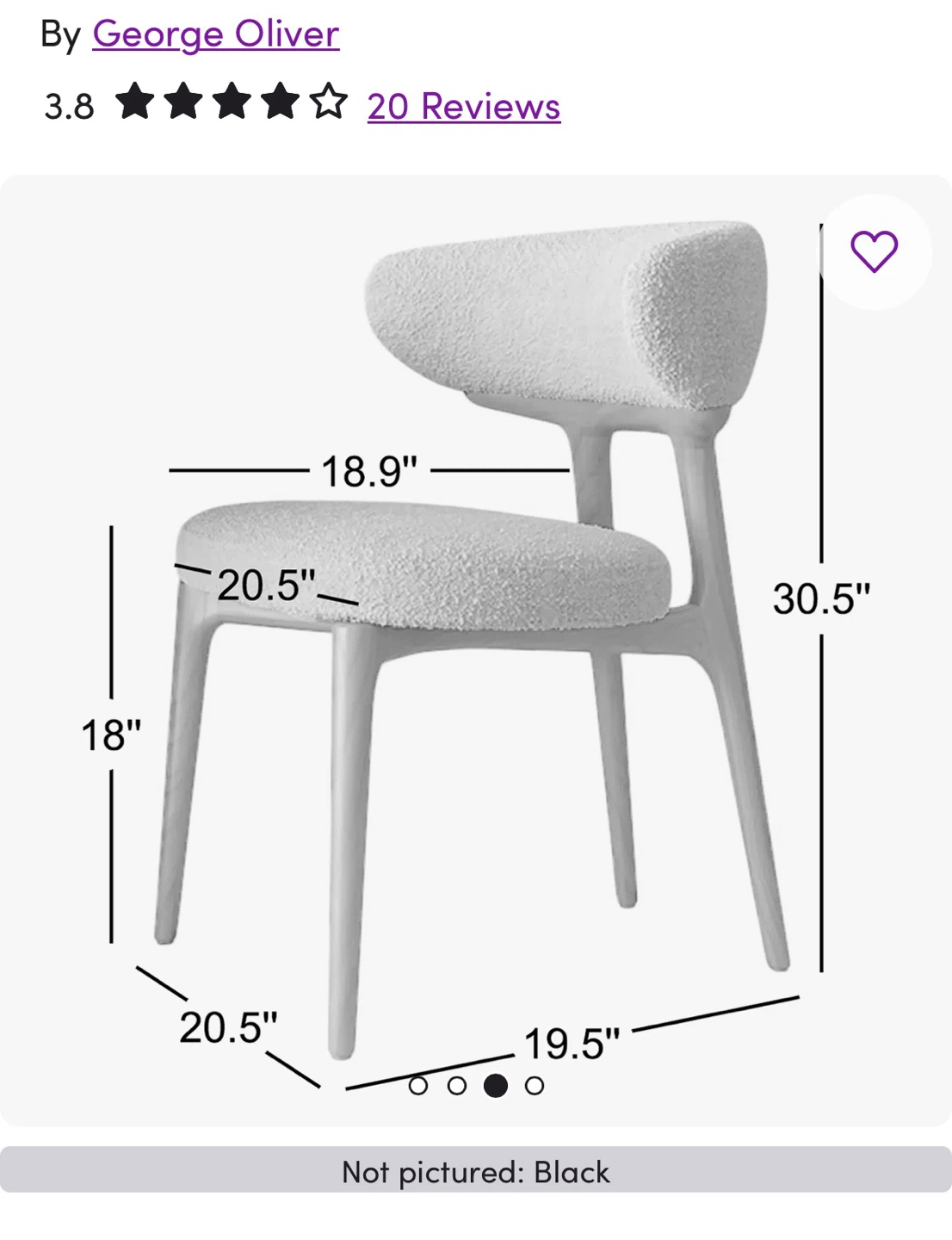 6 Brand New Wayfair Bouclé Dining Chairs – Save Over $1,400! - photo 5