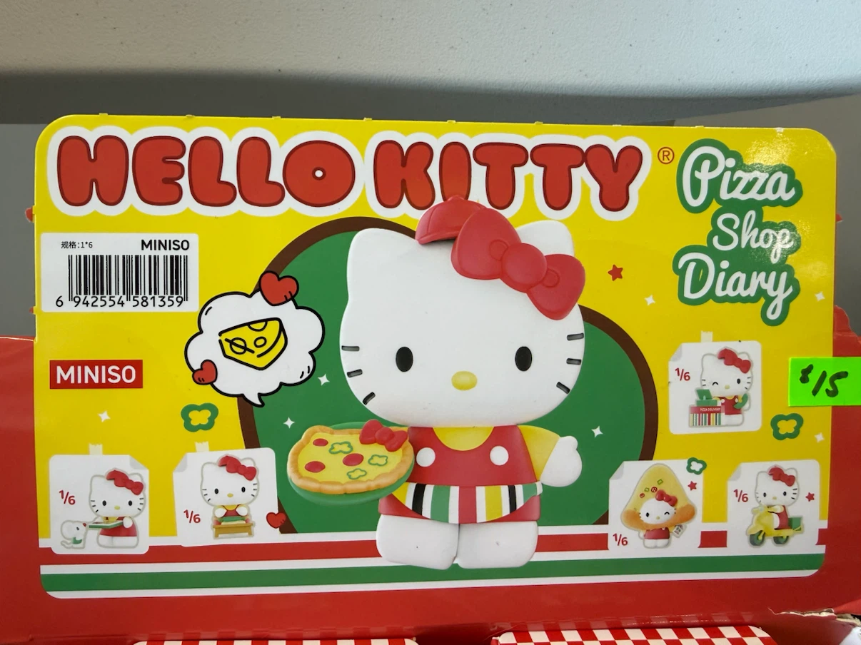 MINISO Hello Kitty Pizza Shop Diary Blind Box Figure - photo 3