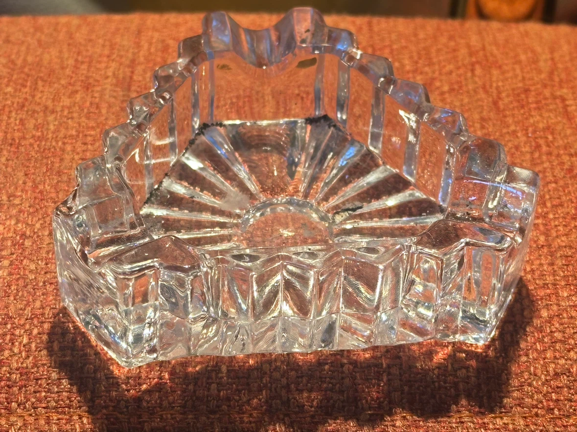 Pair of Vintage German crystal personal ashtrays - photo 3