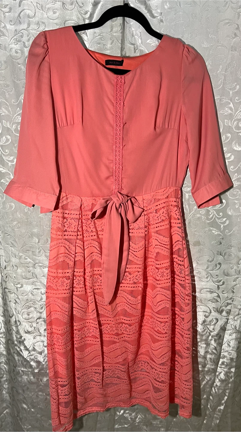 Huf & Dee Coral Lace Dress