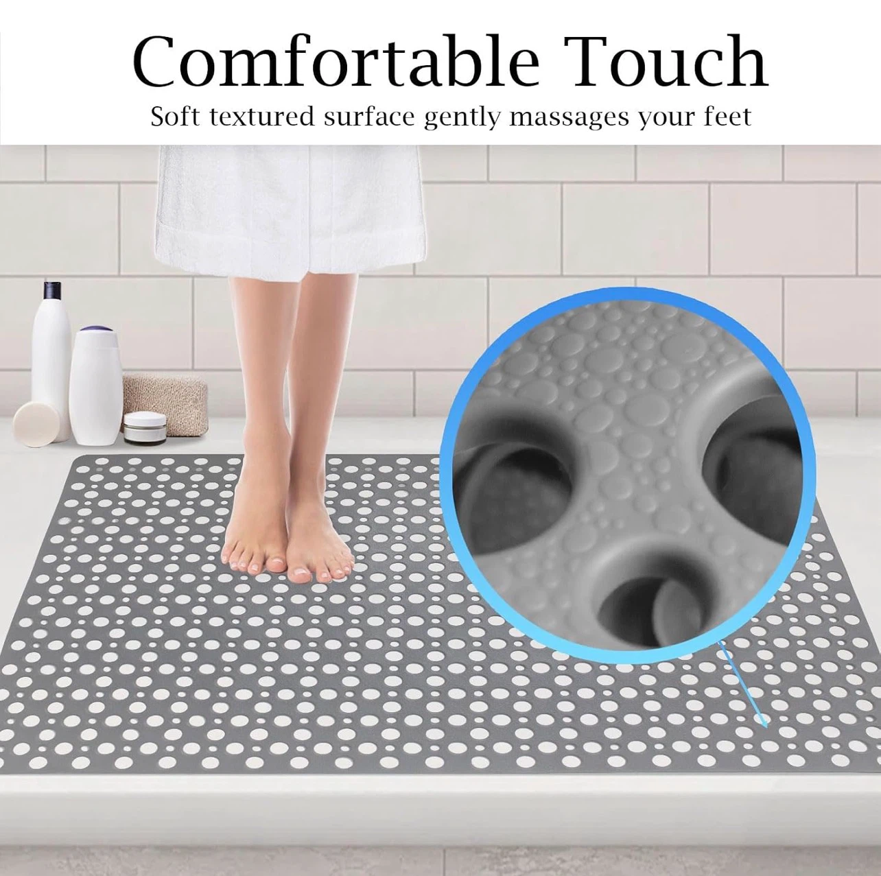 Gray Anti-Slip Bath Mat - photo 4