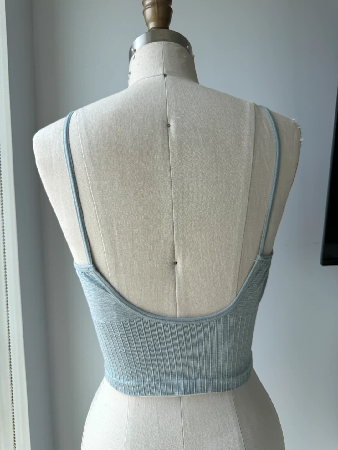 Joe Fresh Light Blue Ribbed Cropped Camisole - S/P - photo 2