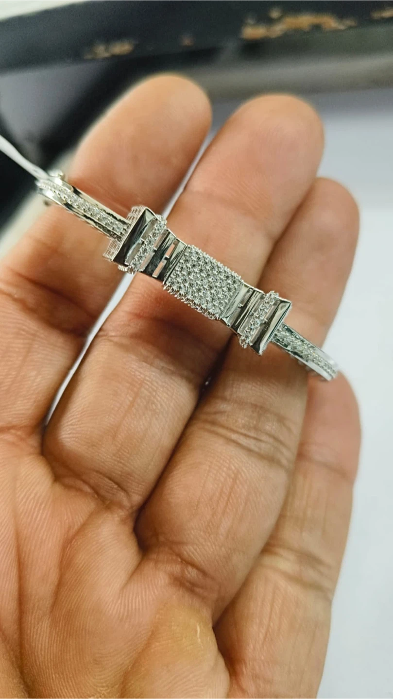 Sparkling Silver Bracelet with Crystals