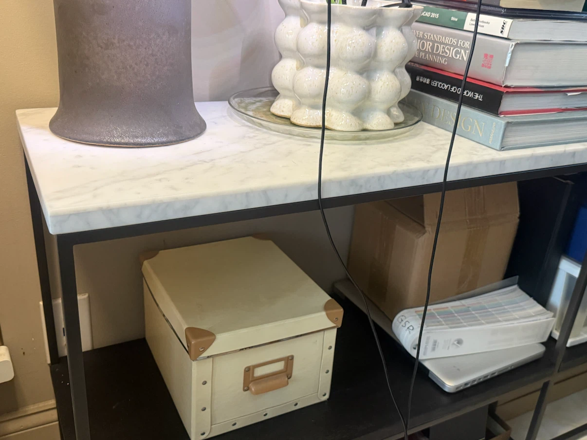 Westelm Streamline marble top console - photo 3