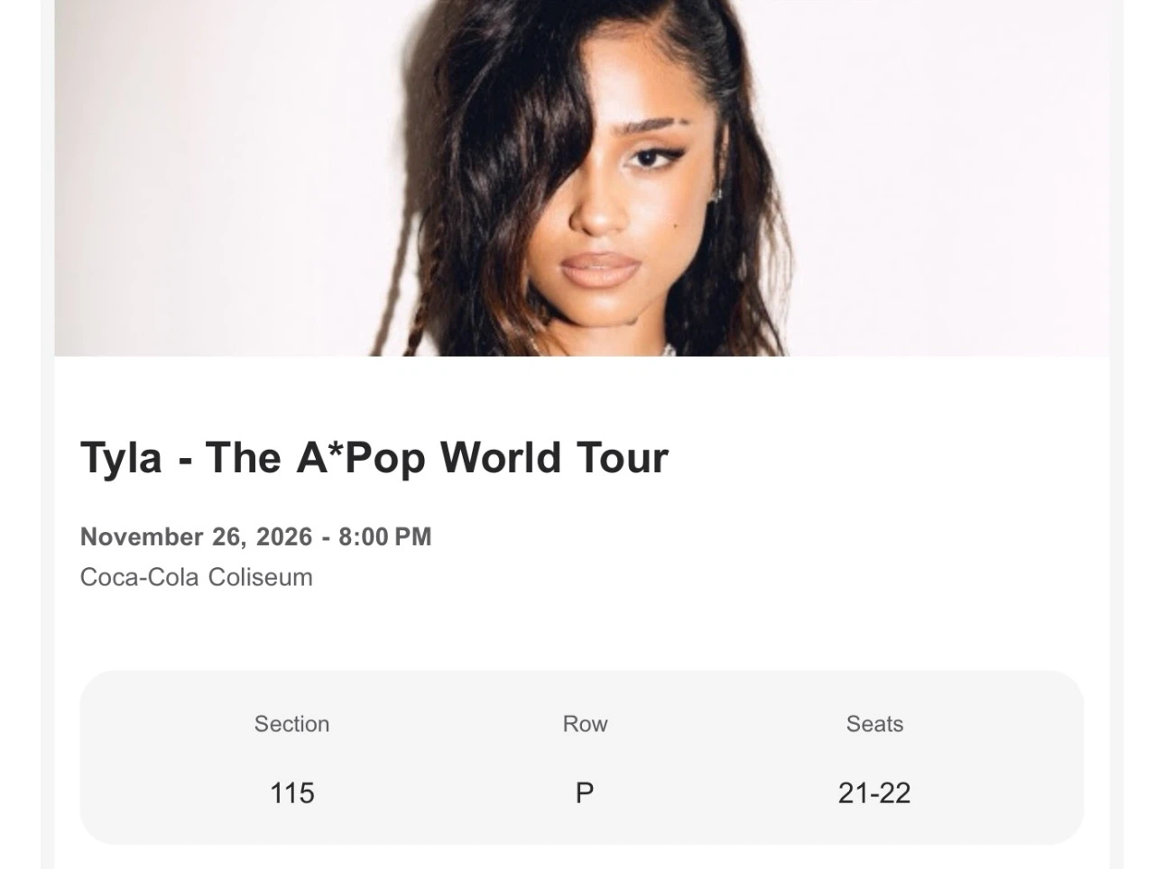 Tyla - The A*Pop World Tour Tickets