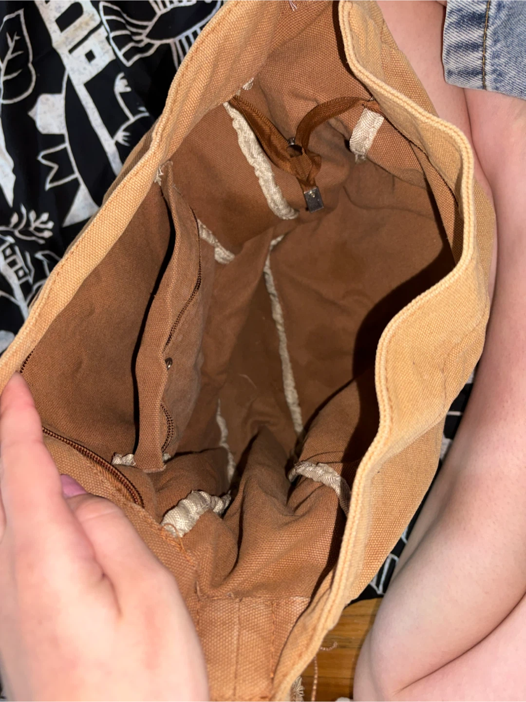 Tan Canvas Shoulder Bag - photo 2