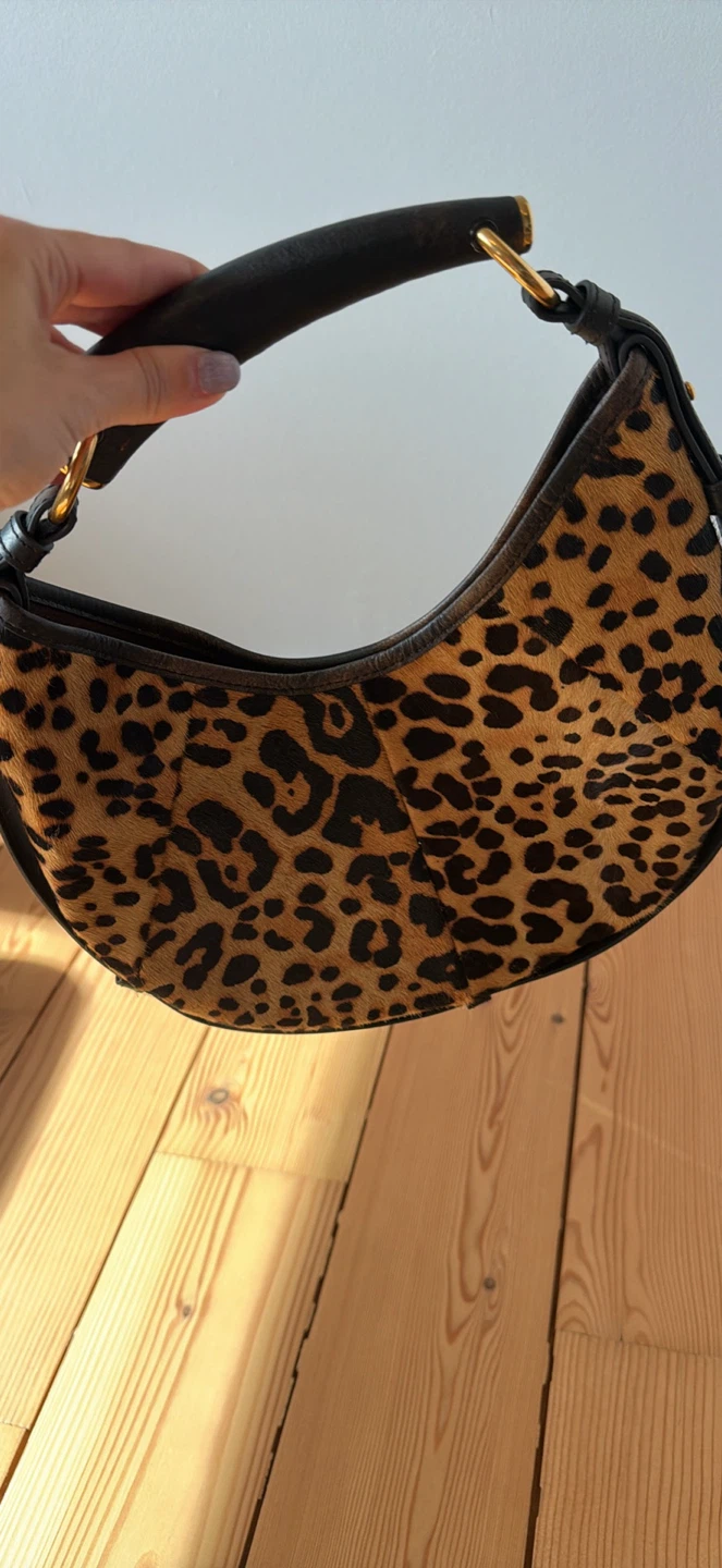 Leopard Print Calf Hair Hobo Bag - photo 2