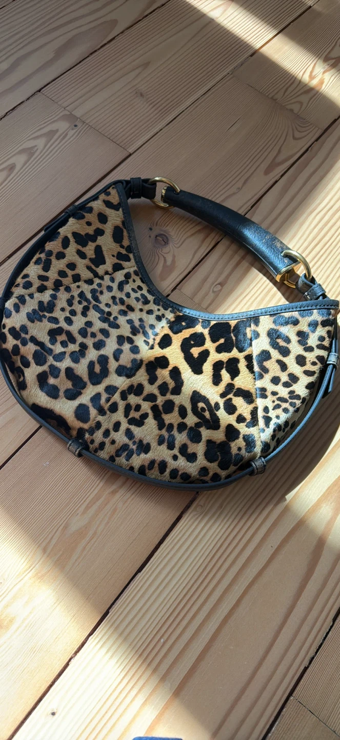 Leopard Print Calf Hair Hobo Bag - photo 3