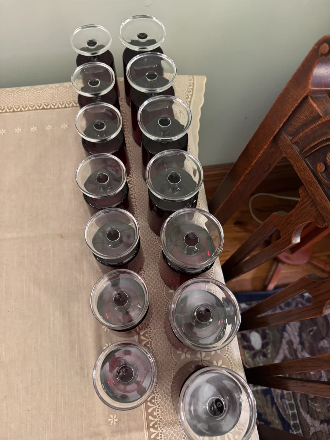 Set of 12 Ruby Red Wine Glasses - photo 2