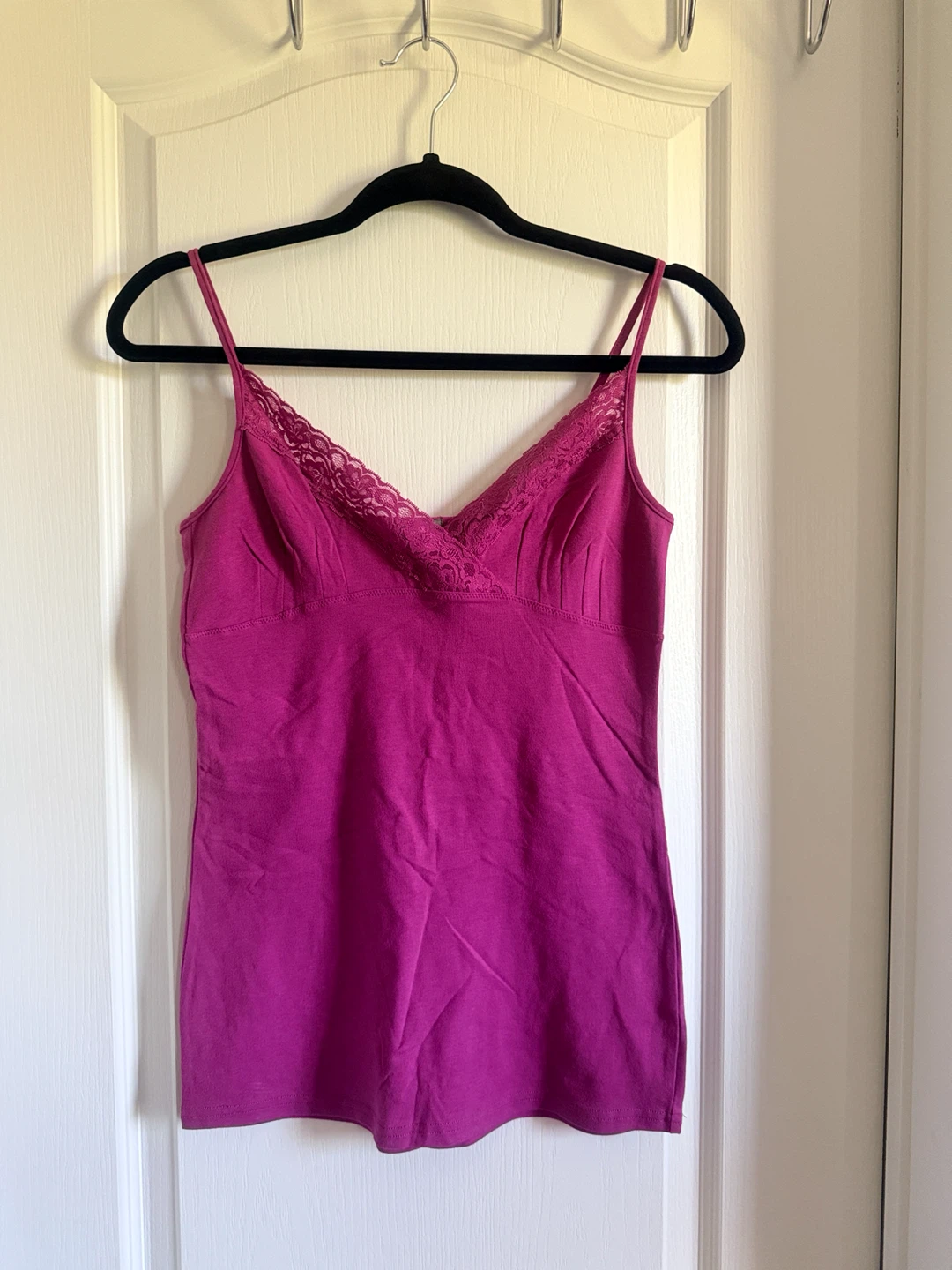 JACOB magenta Lace Trim Cami Top - M/M