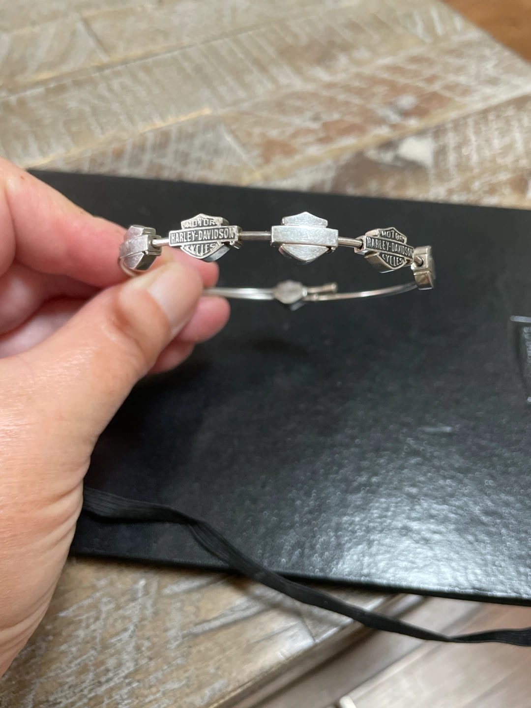 Harley-Davidson Bangle Bracelet Silver Tone