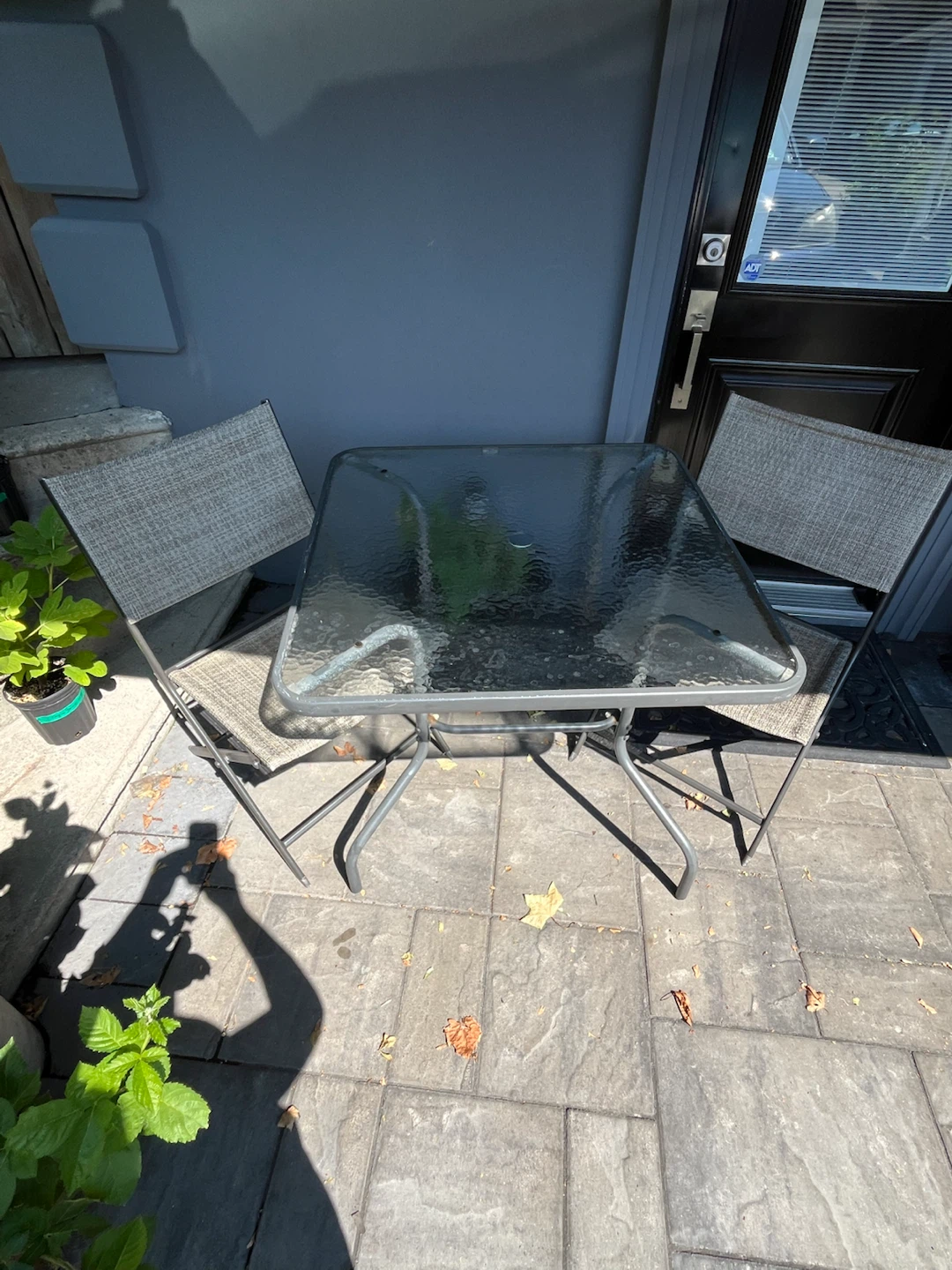 Glass top patio table and chairs set - photo 2